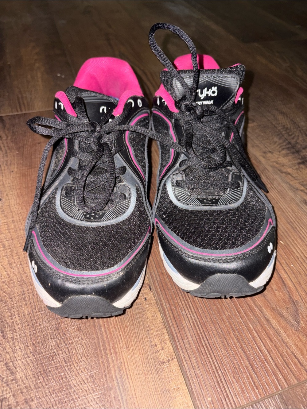 Ryka Women's Sky Walk Black/Pink Walking Shoes Size 10m